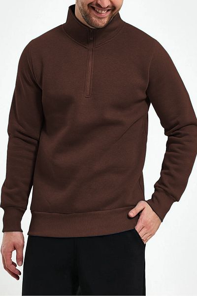 ruNadeS Φούτερ Unisex Oversize με φερμουάρ και φλις εσωτερικά