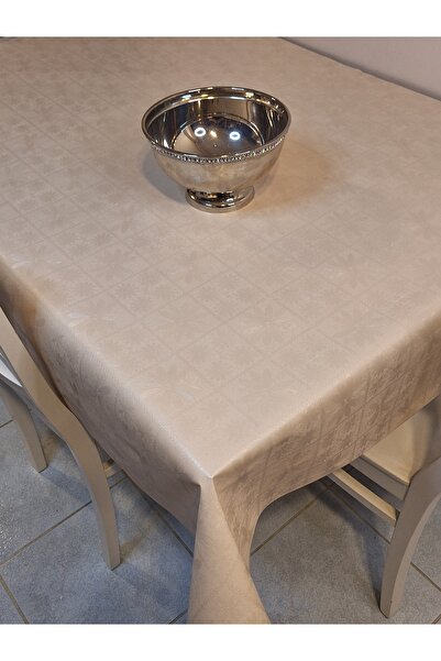 Başak Ev Tekstili Fiber Pvc Oilcloth - Patterned Erasable Tablecloth (Grey)