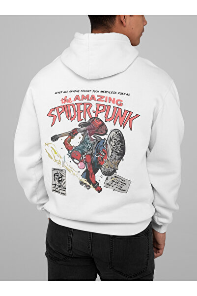 SEVBANO The Amazing Spider-Man Printed Unisex Oversize Spider-Man Hoodie