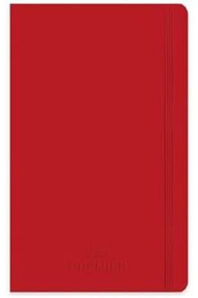 STOREMAX Muartshop Color 13X21 96 Sheets Lined Hardcover Premier Notebook - Red 871301