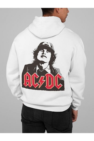 SEVBANO Ac Dc Printed Unisex Oversize Music Band Rock Metal Hoodie