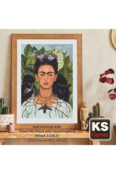 STOREMAX Frida Kahlo Portrait of Thorn Necklace and Hummingbird - 1000 Piece Puzzle Model 1053513