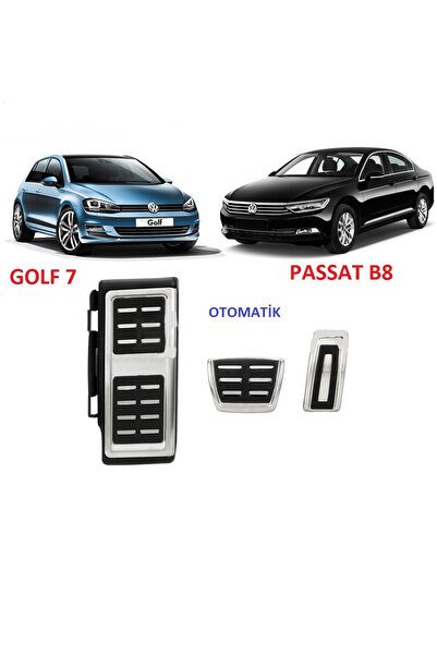 MeyZone Golf7 Mk3 Leon Passat B8 Ateca Geçmeli Krom Pedal Seti Otomatik Pedal...