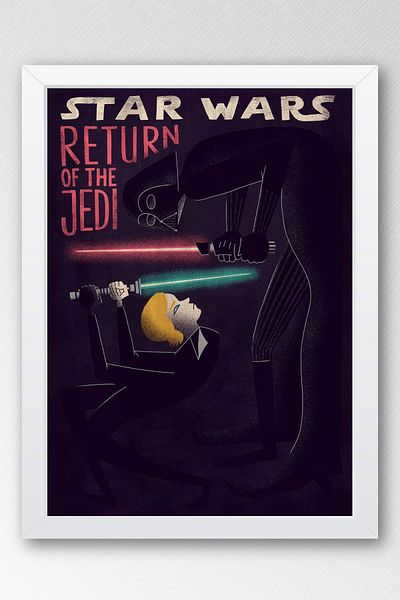 Saturn Pictură înrămată Star Wars - Space Wars The Return Of The Jedi Poster Poster
