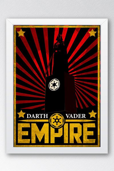 Saturn Pictură înrămată Star Wars Darth Vader Empire - Pictură poster Space Wars Fim