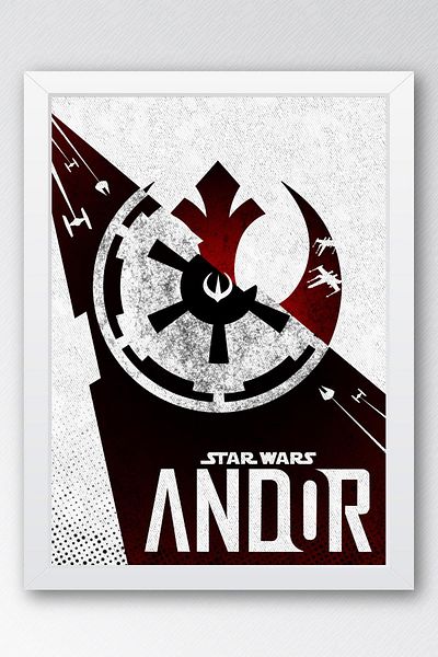 Saturn Pictură înrămată Star Wars Andor - Pictură poster Space Wars Fim