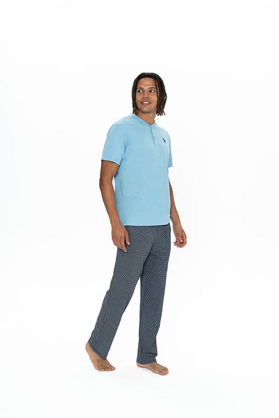 U.S. Polo Assn. Ανδρικό Σετ Πιτζάμες Kaki USPA 100% Βαμβακερό κοντομάνικο