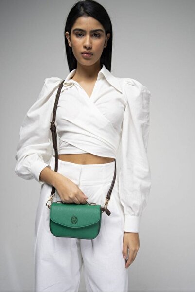 Valentino Orlandi Монограма Yesilkahve Жіноча сумка через плече Vlt046