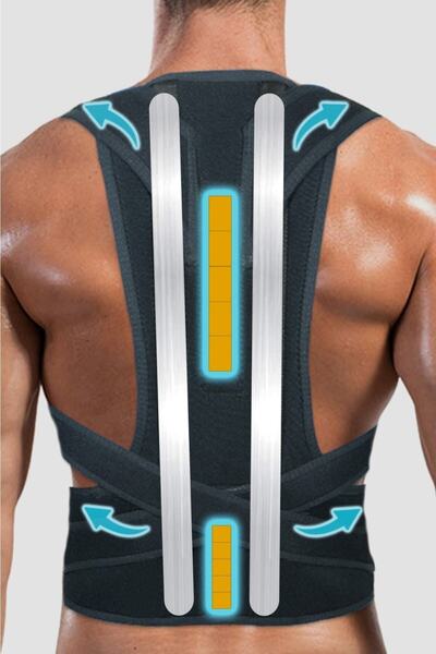 figiza Ortopedik Dik Duruş Korsesi Balenli Manyetik Kamburluk Önleyici Korse ...