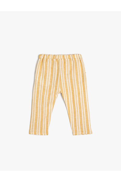 Koton Leinenhose mit Bindetasche in der Taille