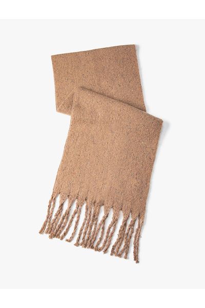 Koton Soft Textured Basic Tassel Scarf