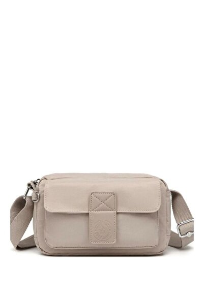 SMART BAGS حقيبة كروس نسائية باللون البيج المجعد SMK 3098