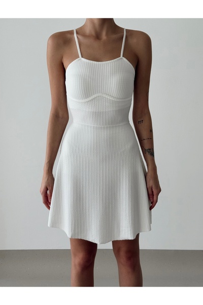 Friday Mood Kadın Askılı Volanlı Elbise