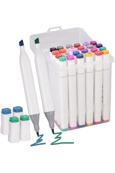 STOREMAX Dliashp Home Double Sided Marker Pen Set, Professional Boxed Felted Pen Set, Assorted Color
