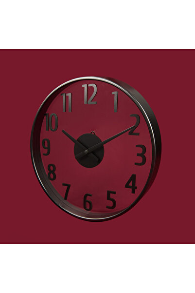 Evidea Deco Anthracite Duvar Saati - Antrasit / Şeffaf - 38 cm