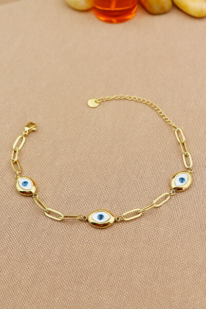 Keyifli Hayaller Çelik Bileklik - Nazar Göz Halka zincir 316L Çelik Kararmaz ...