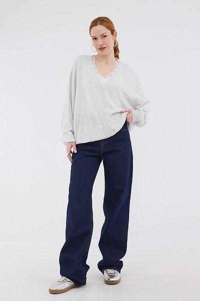 Addax V-Neck Buttoned Knitwear Cardigan H10300