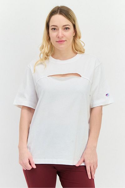 Champion Women Regular Fit Short Sleeves Outdoor Top, White