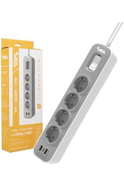 STOREMAX Svticaret LED A Quality Group مقبس 3 و4 و5 مع 2 USB + 1 Type-C مدخل 16 بحد أقصى 4000 وات 5 فولت 2