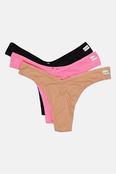 Bcbgeneration Women 3 Pack Plain Panty, Pink