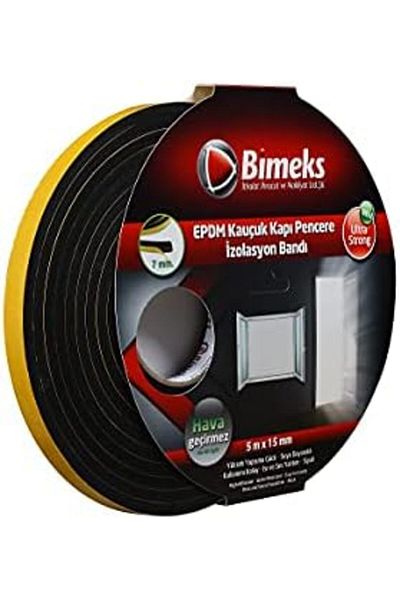 STOREMAX Ntwork Epdm Rubber Door Window Tape 7Mmx15Mmx5Mt Black 1008002 Art 1087243