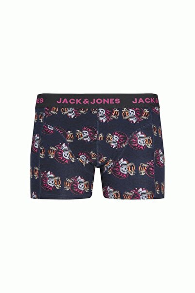 Mavi Erkek Renkli Logolu 3lü Boxer Paketi