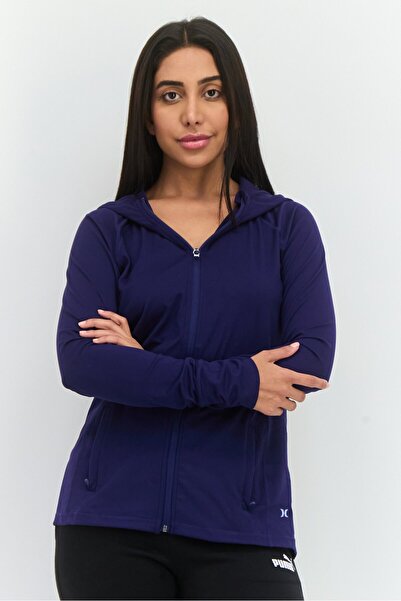 Hurley Women Sportswear Fit Full Zip Running Sweatshirts, Purple