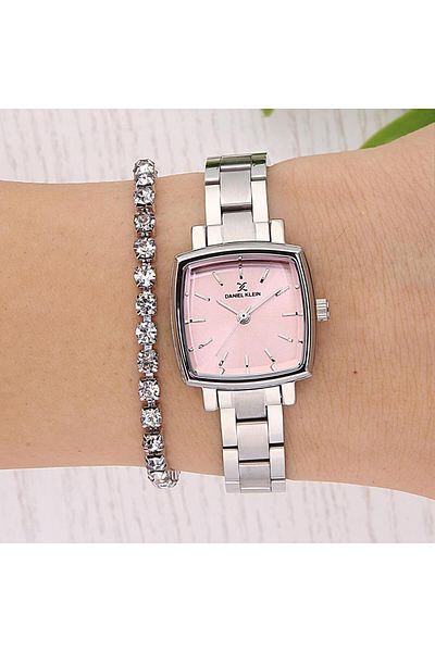 Daniel Klein Dani̇el Klein Dke.1.10677-1 - Pink Dial Bracelet Women's Wrist Watch