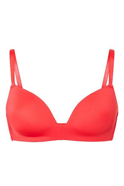 Tchibo Women Lightly Padded Textured Bra, Red
