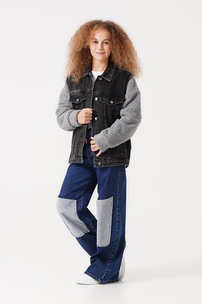 HAUSEkids Дизайнерско яке Quzu De Paris за момичета 8-15 години - космическо сиво