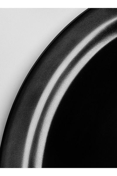 mastergold ( 35 CM ) 3 Piece Premium Melamine Oval Serving Plate Black Easy to Store Durable Shatterproof