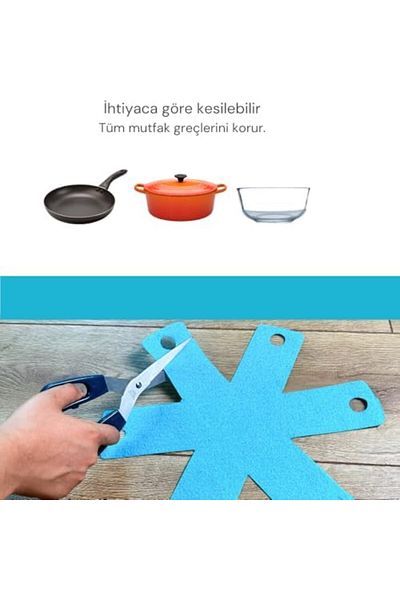STOREMAX Svticaret 12 Pieces Pot Pan Protector Organizer Anti-Scratch Set Turquoise Mhm 1053513