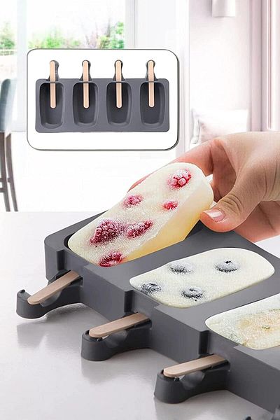 STOREMAX 2'Var Magnum Ice Cream Mold with 4 Compartments