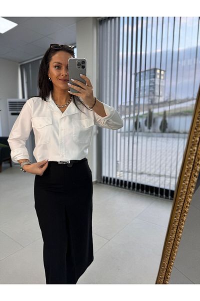 caddstore Cămașă albă cu buzunar Gk