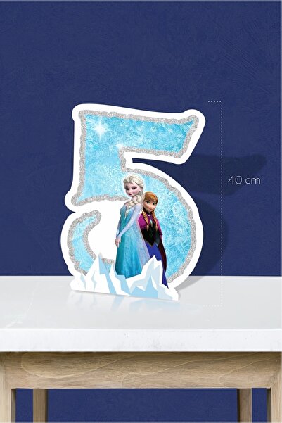 neşeli günlerim Tablou cu cifre pe piedestal cu tematică Frozen - Frozen 5 an...