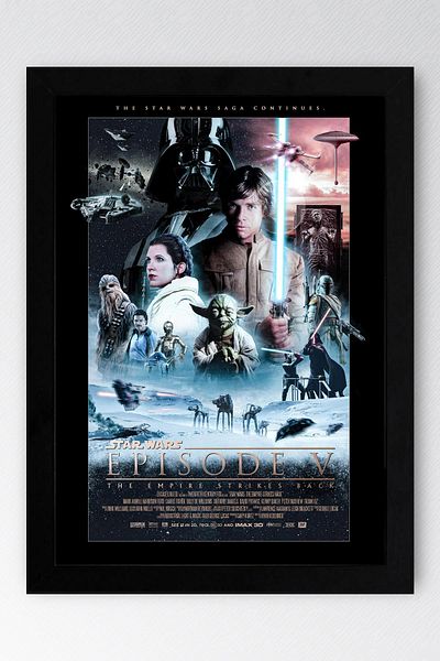 Saturn Star Wars 5 Framed Painting - Space Wars Nostalgia Old Fim Poster Painting