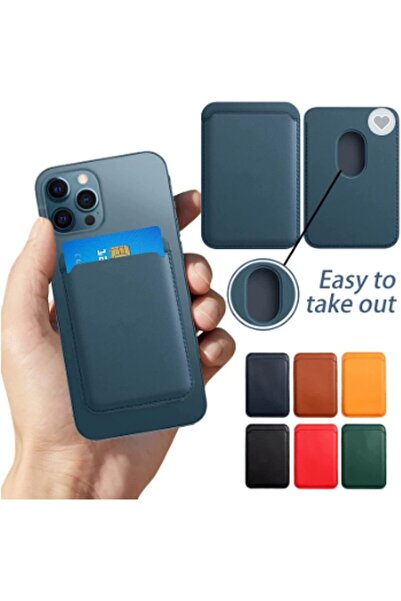 Generic Magnetic Wallet | Compatible with Apple MagSafe Wallet for iPhone (Olive Green)