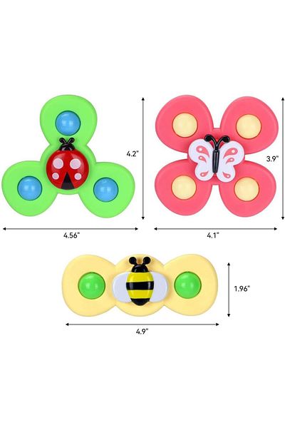 AWH Suction Spinner Toys, Dimple Fidget Toy with Silicone Bubbles for Bath, Window & Stress Relief