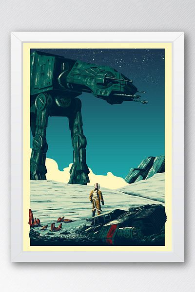 Saturn Pictură înrămată Star Wars - Pictură poster Space Wars Fim