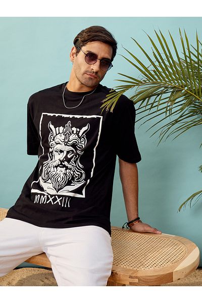 Mascln Sassafras By Styli Roman Graphic Print Oversized T-Shirt