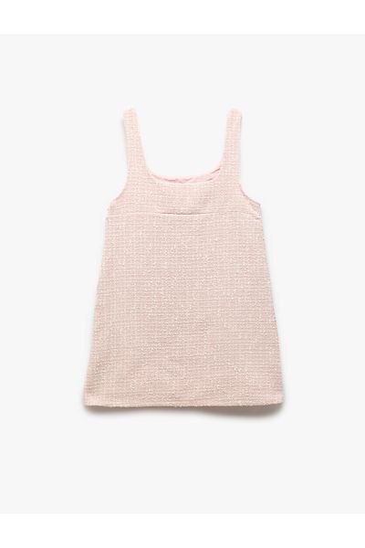 Koton Φόρεμα Gilet με λεπτομέρεια με λαιμόκοψη με λαιμόκοψη με μαργαριταρένια κουμπιά