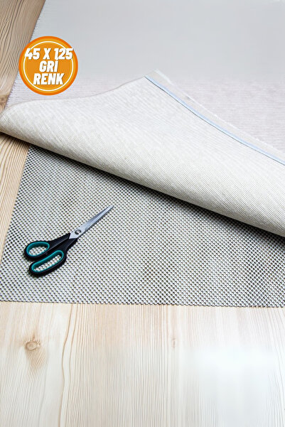 EVLE Halı Kaydırmaz, Torpido Koruyucu, Masa Koruyucu Örtü, Araba Göğüs Koruyucu 45x125 Cm, Gri