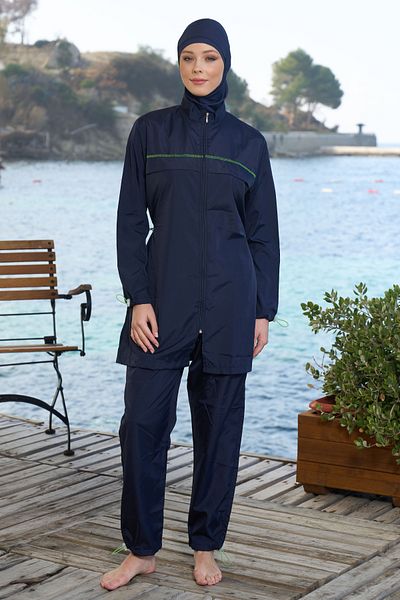 REMSA Μαγιό Navy Blue Hijab - Πλήρως καλυμμένο με αλεξίπτωτο, Μοντέλο 22995