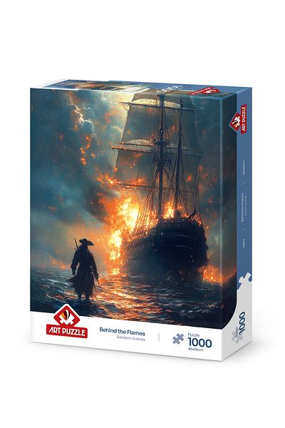 Art Puzzle Behind the Flames 1000 Piece Puzzle