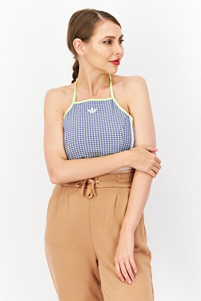 adidas بلوزة رياضية نسائية بدون أكمام للخارج، أرجوانية/خضراء