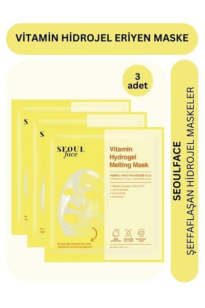 Dermal Seoulface Vitamin Hydrogel - Transparent Melt Mask 34g, 3 Pieces