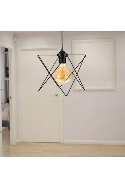 Art&Gift Black Mini Authentic Polygonal Star - Chandelier Hall Entrance Entrance Pendant