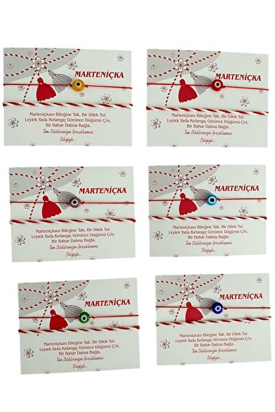 312 KONSEPT 6 ADET CAM NAZAR BONCUKLU MARTENİÇKA DİLEK BİLEKLİĞİ ÖRGÜ KİLİTLİ