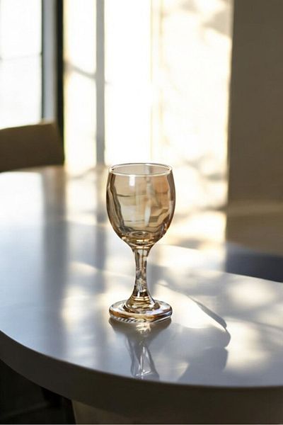 TrendDeco Set of 6 Amber Color Glass Coffee Glasses