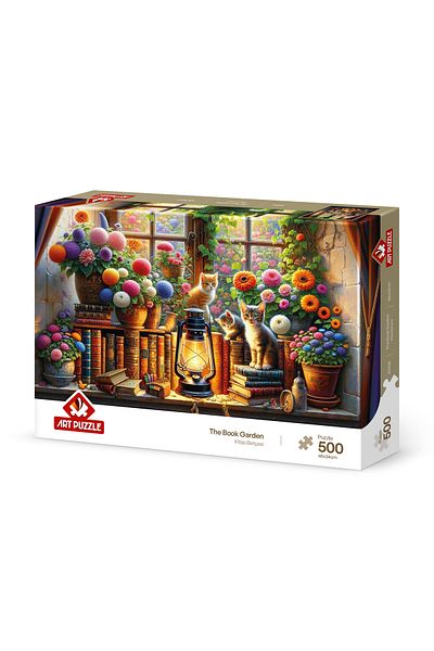 Art Puzzle Book Garden 500 Piece Puzzle